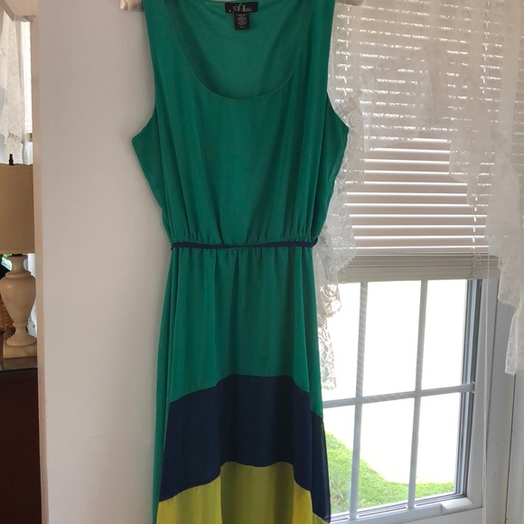 High Low Color Block A-List Dress L - Picture 4 of 5